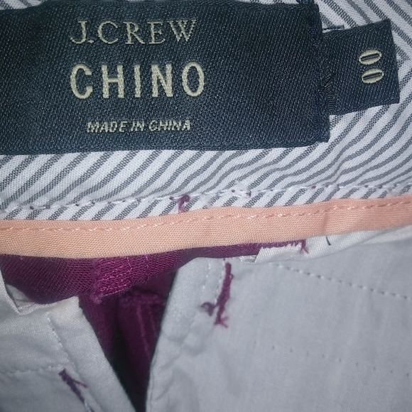 J.Crew 00 28 Chino Cotton Shorts in Burgandy - Picture 8 of 8